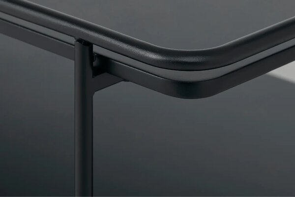 Unique Furniture Černý kovový konferenční stolek Yuba 110 x 55 cm