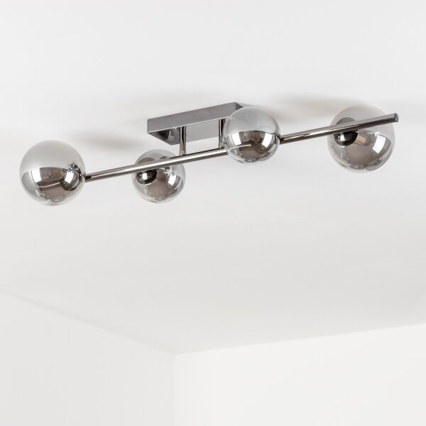 Brilagi - LED Přisazený lustr MILLA 4xG9/3W/230V černý chrom/kouřová