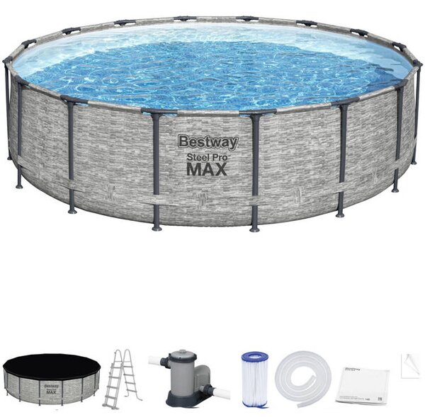Bestway Rámový bazén 488x122cm 10v1 kámen 5619E 5619e