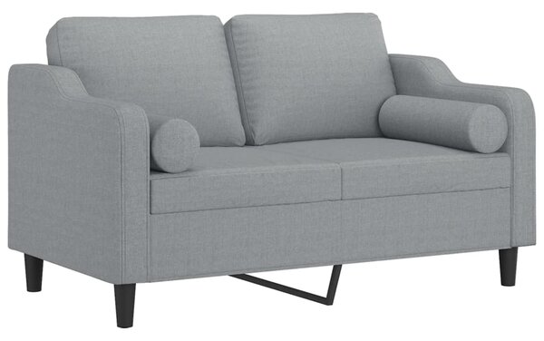 2místná pohovka s polštáři světle šedá 120 cm textil 3200837