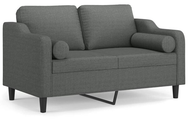 2místná pohovka s polštáři tmavě šedá 120 cm textil 3200838