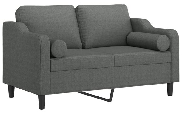 2místná pohovka s polštáři tmavě šedá 120 cm textil 3200838