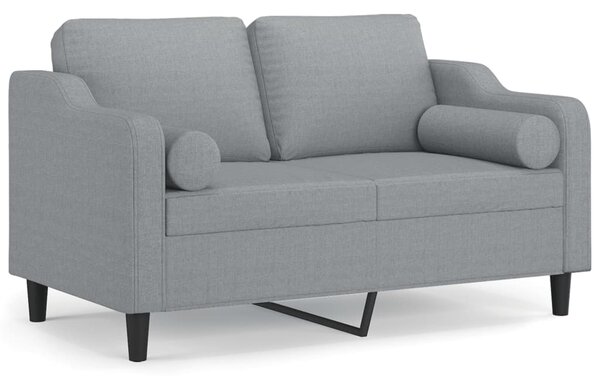 2místná pohovka s polštáři světle šedá 120 cm textil 3200837