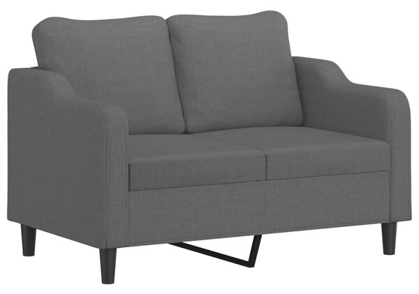 2místná pohovka s polštáři tmavě šedá 120 cm textil 3200838