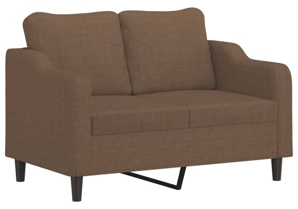 2místná pohovka s polštáři hnědá 120 cm textil 3200840