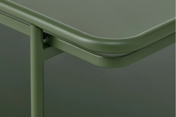 Unique Furniture Olivově zelený kovový konferenční stolek Yuba 110 x 55 cm