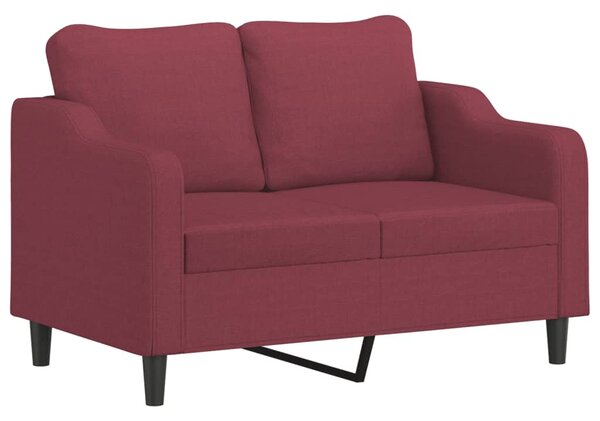 2místná pohovka s polštáři vínová 120 cm textil 3200843