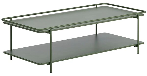 Unique Furniture Olivově zelený kovový konferenční stolek Yuba 110 x 55 cm