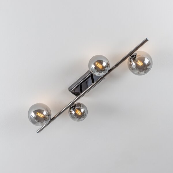 Brilagi - LED Přisazený lustr MILLA 4xG9/3W/230V černý chrom/kouřová