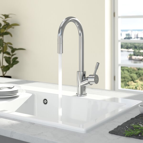 Villeroy & Boch Umbrella Flex - Dřezová baterie stojánková s výsuvnou sprchou, lesklá nerez 925400LE