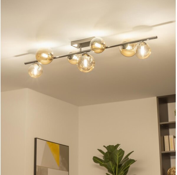 Brilagi - LED Přisazený lustr MILLA 7xG9/3W/230V černý chrom/zlatá