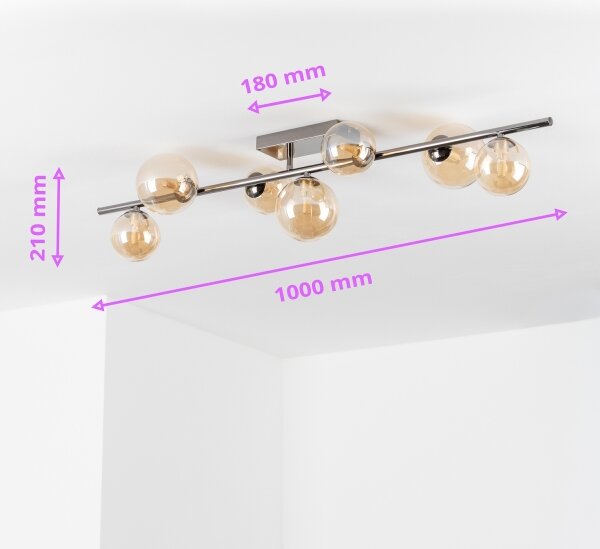 Brilagi - LED Přisazený lustr MILLA 7xG9/3W/230V černý chrom/zlatá