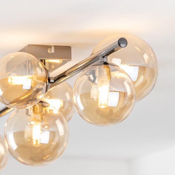 Brilagi - LED Přisazený lustr MILLA 7xG9/3W/230V černý chrom/zlatá