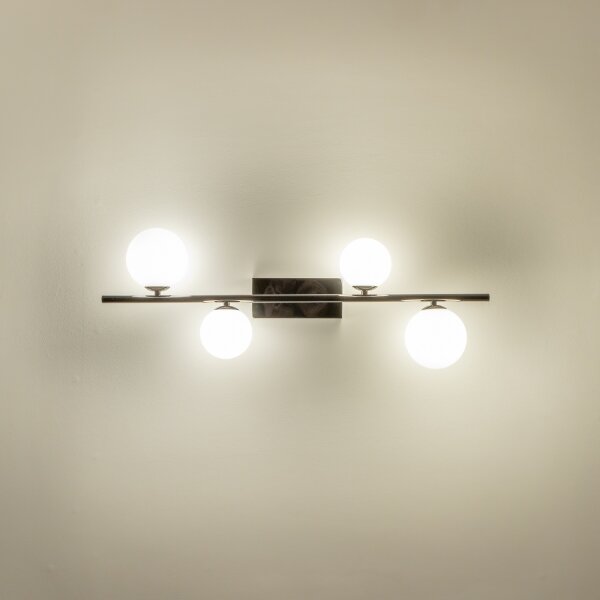 Brilagi - LED Přisazený lustr MILLA 4xG9/3W/230V černý chrom/bílá
