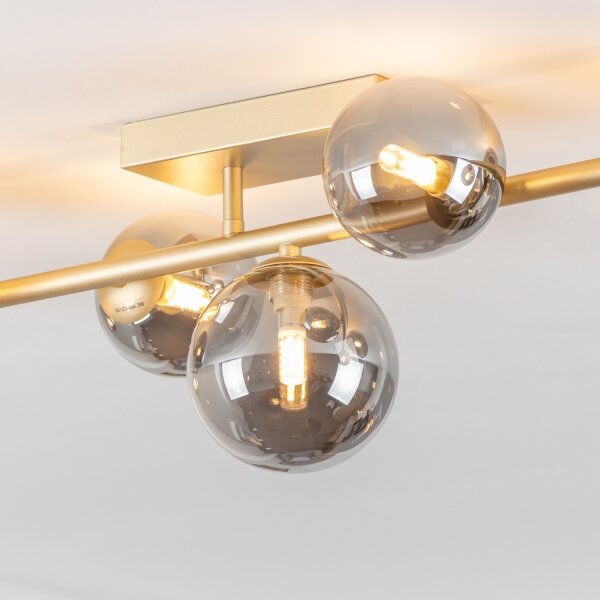 Brilagi - LED Přisazený lustr MILLA 7xG9/3W/230V zlatá/kouřová