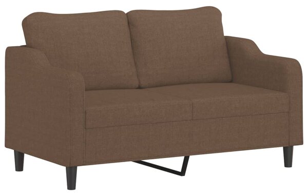 2místná pohovka s polštáři hnědá 140 cm textil 3200848
