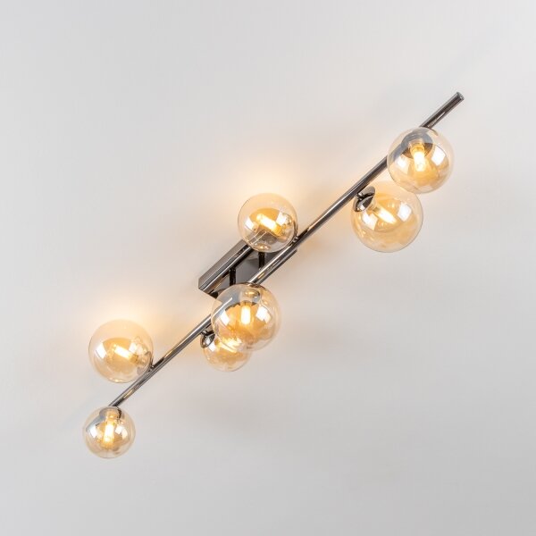Brilagi - LED Přisazený lustr MILLA 7xG9/3W/230V černý chrom/zlatá