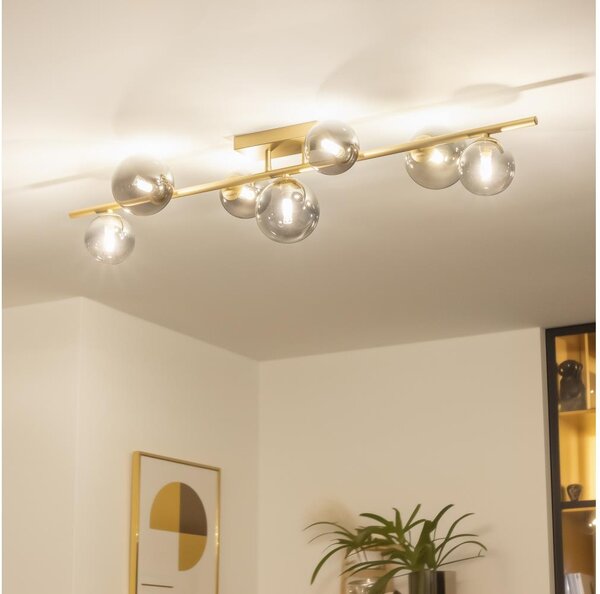 Brilagi - LED Přisazený lustr MILLA 7xG9/3W/230V zlatá/kouřová
