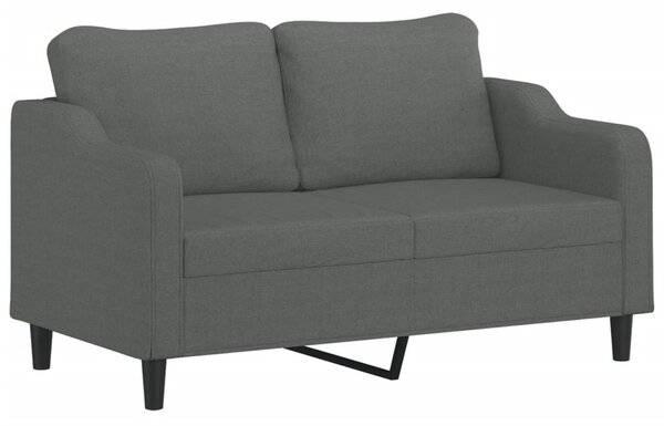 2místná pohovka s polštáři tmavě šedá 140 cm textil 3200846