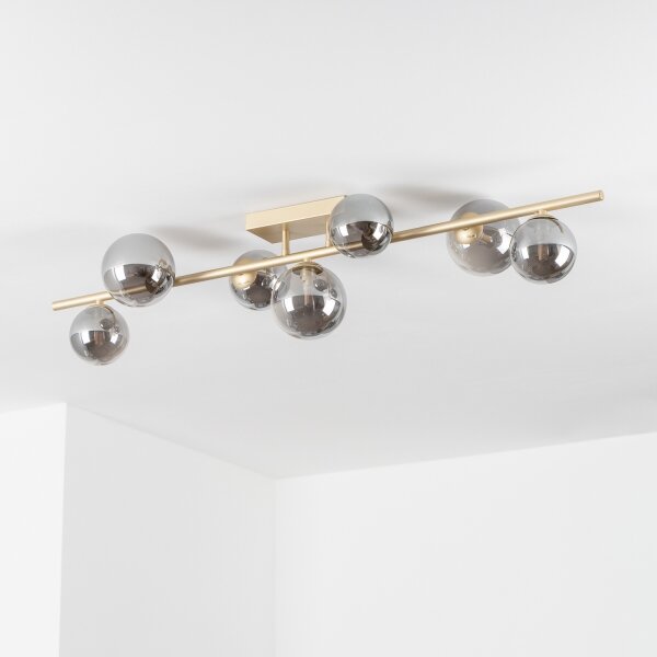 Brilagi - LED Přisazený lustr MILLA 7xG9/3W/230V zlatá/kouřová