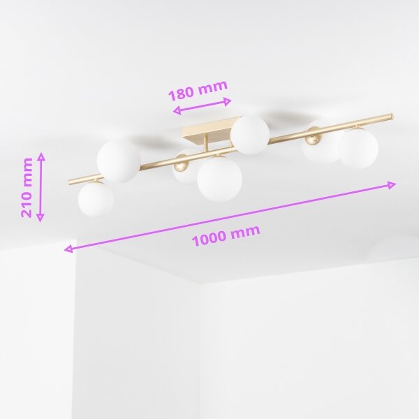 Brilagi - LED Přisazený lustr MILLA 7xG9/3W/230V zlatá/bílá