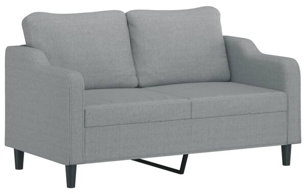 2místná pohovka s polštáři světle šedá 140 cm textil 3200845