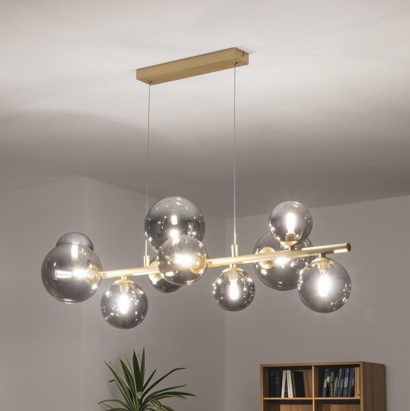 Brilagi - LED Lustr na lanku MILLA 10xG9/3W/230V zlatá/kouřová