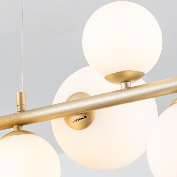 Brilagi - LED Lustr na lanku MILLA 10xG9/3W/230V zlatá/bílá