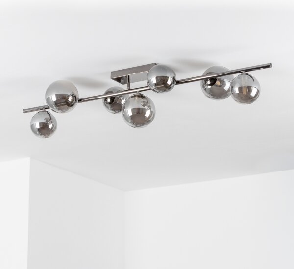 Brilagi - LED Přisazený lustr MILLA 7xG9/3W/230V černý chrom/kouřová
