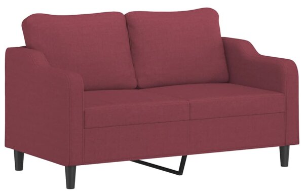 2místná pohovka s polštáři vínová 140 cm textil 3200851