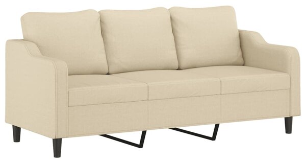 3místná pohovka s polštáři krémová 180 cm textil 3200855