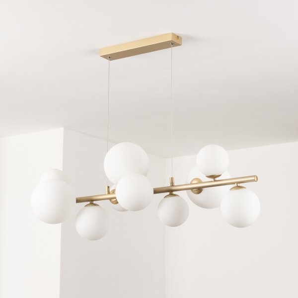 Brilagi - LED Lustr na lanku MILLA 10xG9/3W/230V zlatá/bílá