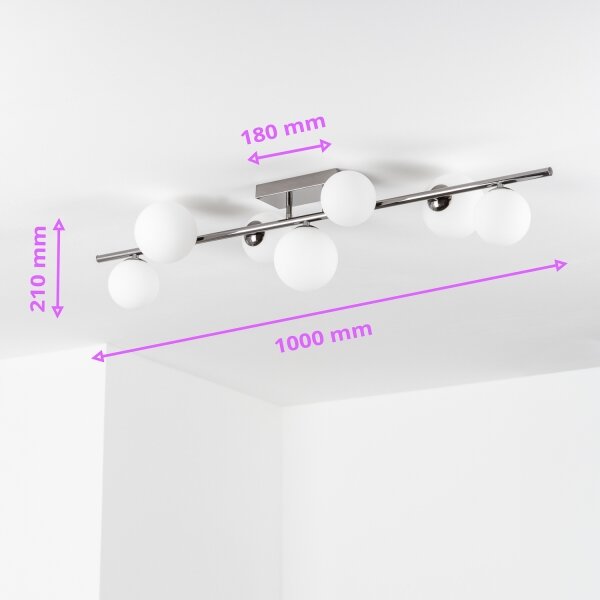 Brilagi - LED Přisazený lustr MILLA 7xG9/3W/230V černý chrom/bílá