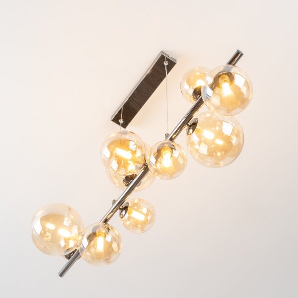 Brilagi - LED Lustr na lanku MILLA 10xG9/3W/230V černý chrom/zlatá