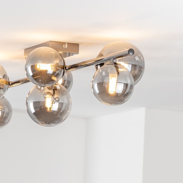 Brilagi - LED Přisazený lustr MILLA 7xG9/3W/230V černý chrom/kouřová