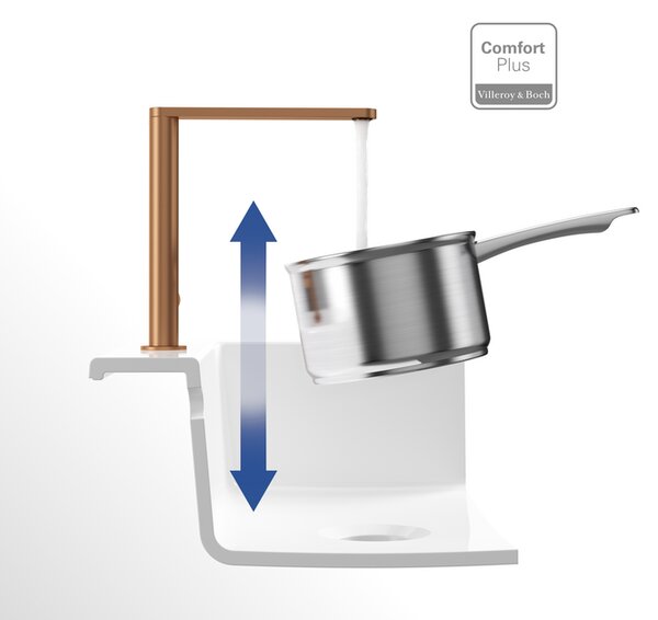 Villeroy & Boch Finera - Dřezová baterie stojánková, otočné rameno, bronz 92700004