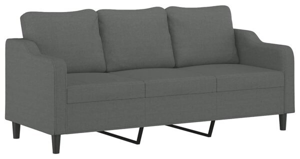 3místná pohovka s polštáři tmavě šedá 180 cm textil 3200854