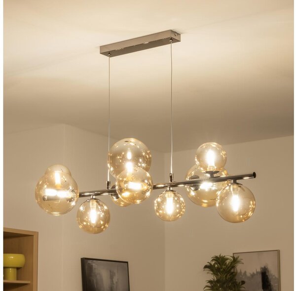 Brilagi - LED Lustr na lanku MILLA 10xG9/3W/230V černý chrom/zlatá