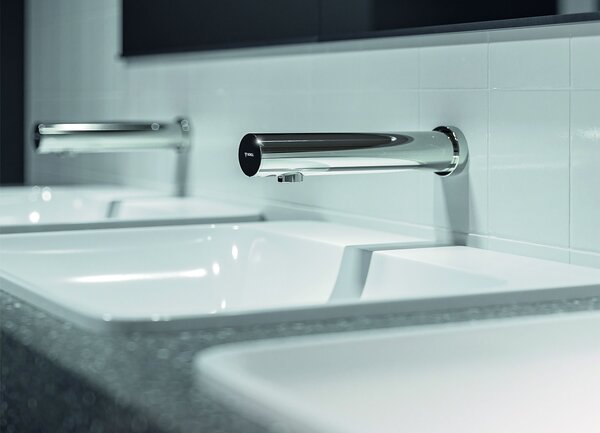 SCHELL MODUS E nástěnná senzorová umyvadlová baterie HD-K na studenou vodu, na baterie 6V, 230 mm, chrom 019540699