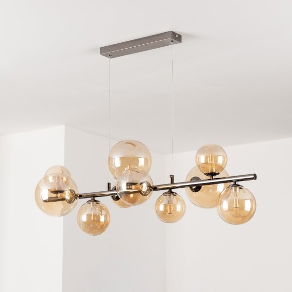 Brilagi - LED Lustr na lanku MILLA 10xG9/3W/230V černý chrom/zlatá