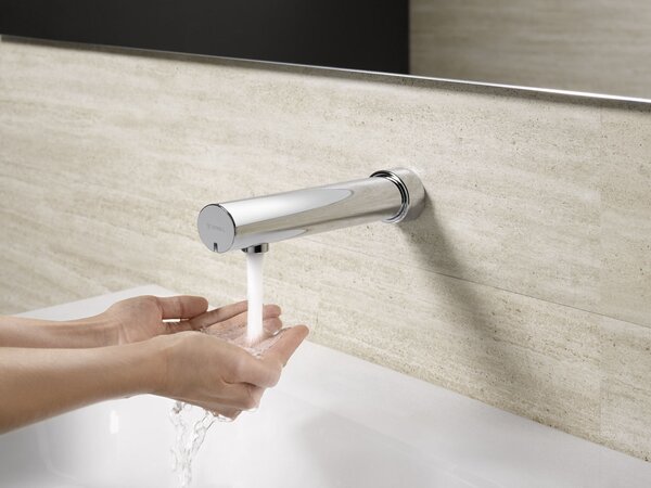 SCHELL MODUS E nástěnná senzorová umyvadlová baterie HD-K na studenou vodu, na baterie 6V, 230 mm, chrom 019540699