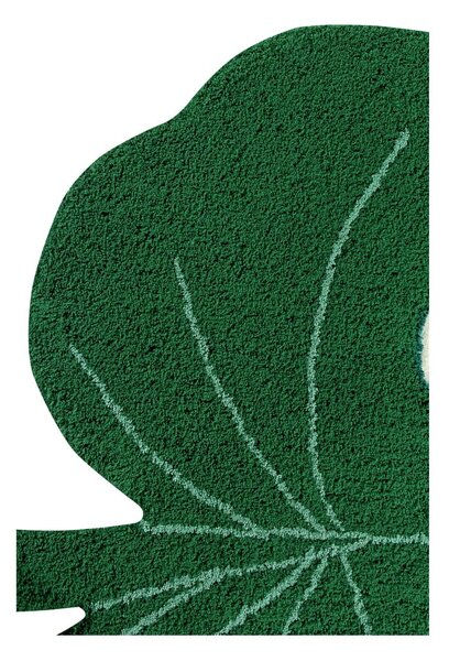 Tmavě zelený pratelný ručně tkaný bavlněný dětský koberec 120x180 cm Monstera Leaf – Lorena Canals