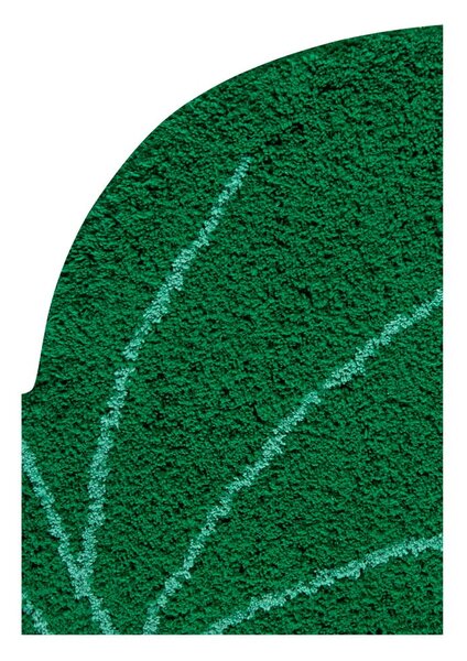 Tmavě zelený pratelný ručně tkaný bavlněný dětský koberec 120x180 cm Monstera Leaf – Lorena Canals