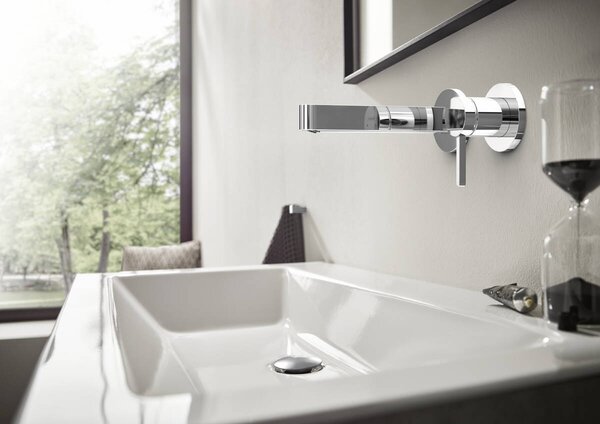 Hansgrohe Finoris Páková umyvadlová baterie pod omítku, pro montáž na stěnu s výtokem 16,8 cm, chrom 76051000