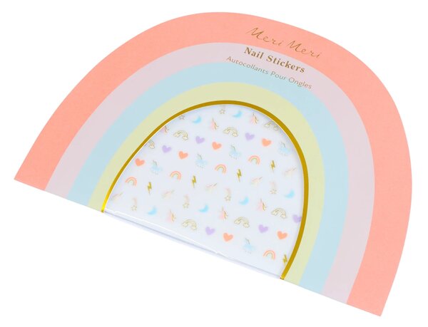 Dětské samolepky na nehty Rainbow – 200 ks