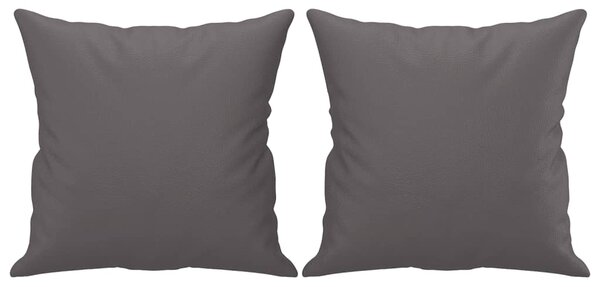 2místná pohovka s polštáři šedá 120 cm umělá kůže 3200985