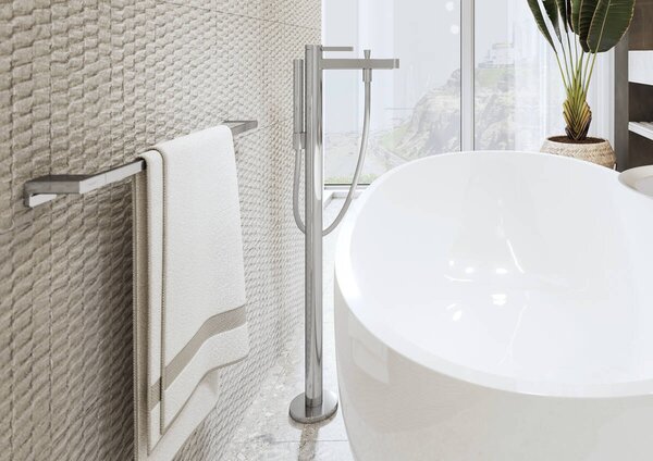 Hansgrohe Finoris Páková vanová baterie volně stojící na podlaze, chrom 76445000