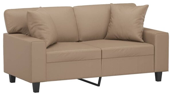 2místná pohovka s polštáři cappuccino 120 cm umělá kůže 3200865