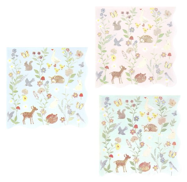 Papírové ubrousky Little Animals – 16 ks