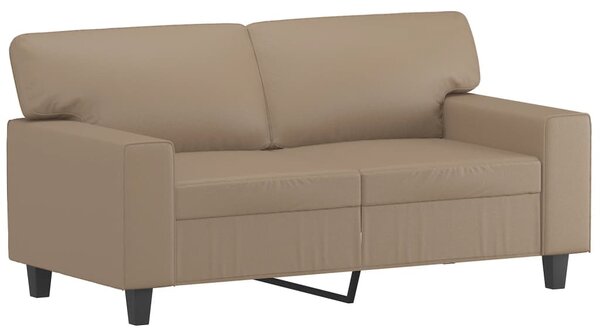 2místná pohovka s polštáři cappuccino 120 cm umělá kůže 3200865